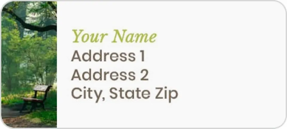 This is a 1" x 2¼" Address Label called Nature Path printed in full color