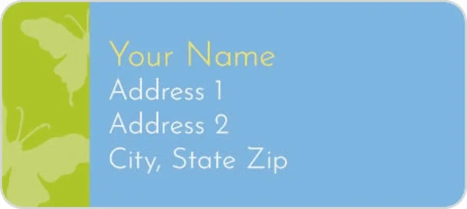This is a 1" x 2¼" Address Label called Seasonal Squares printed in full color