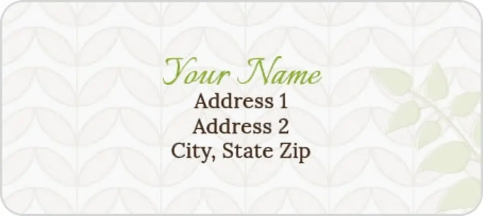 This is a 1" x 2¼" Address Label called Contemporary Garden printed in full color