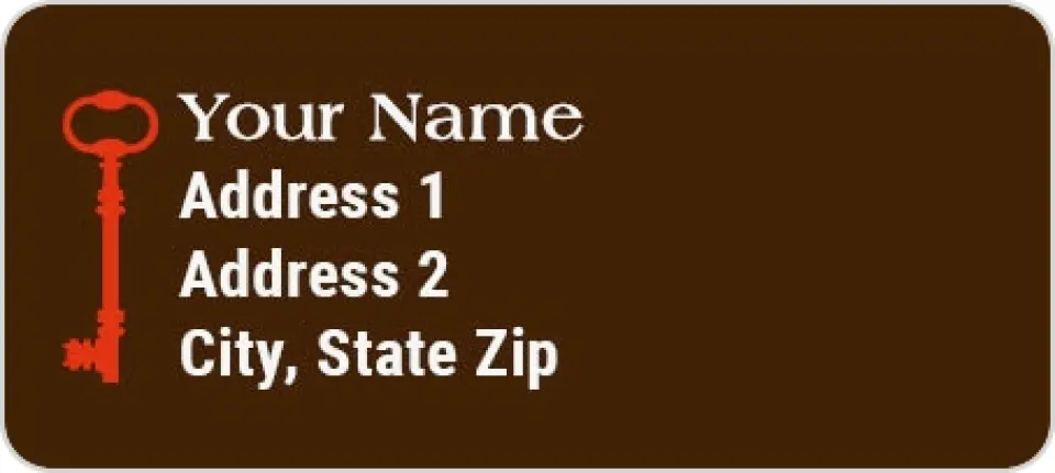 This is a 1" x 2¼" Address Label called Antique Skeleton Keys printed in full color