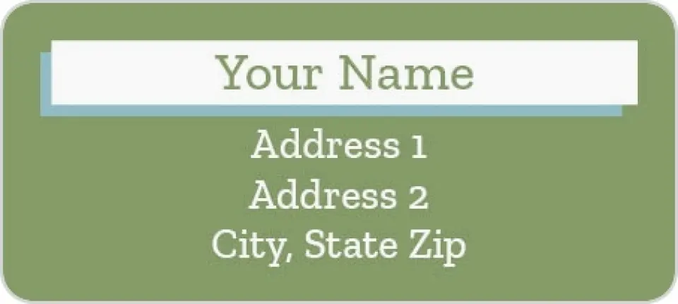 This is a 1" x 2¼" Address Label called Home Dedication printed in full color