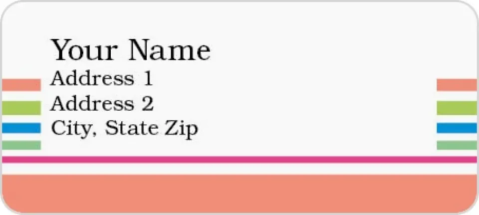 This is a 1" x 2¼" Address Label called Beach Murals printed in full color
