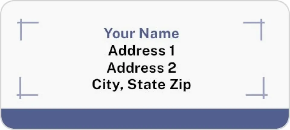 This is a 1" x 2¼" Address Label called Contemporary Skyline printed in full color