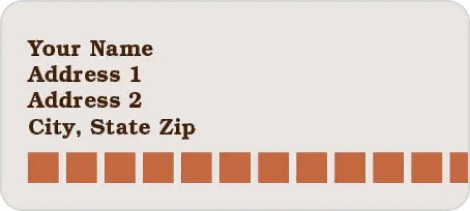 This is a 1" x 2¼" Address Label called Inviting Fireplace printed in full color