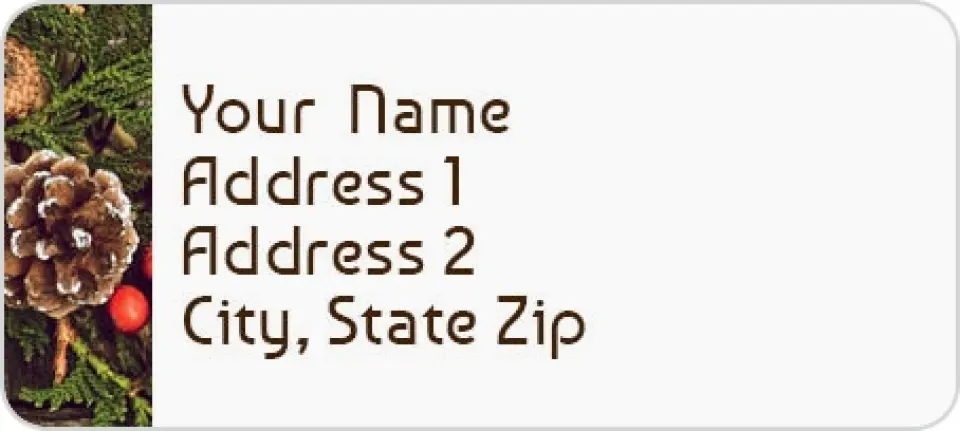 This is a 1" x 2¼" Address Label called Rustic Seasons printed in full color