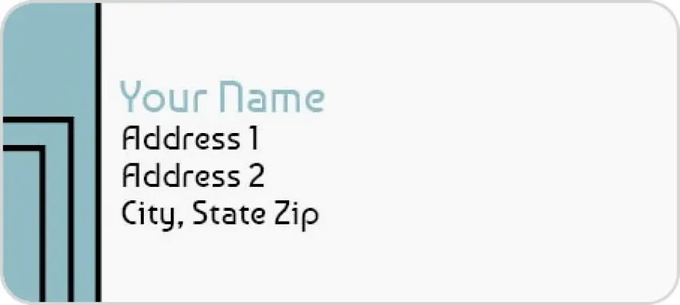 This is a 1" x 2¼" Address Label called Cottage Hues printed in full color
