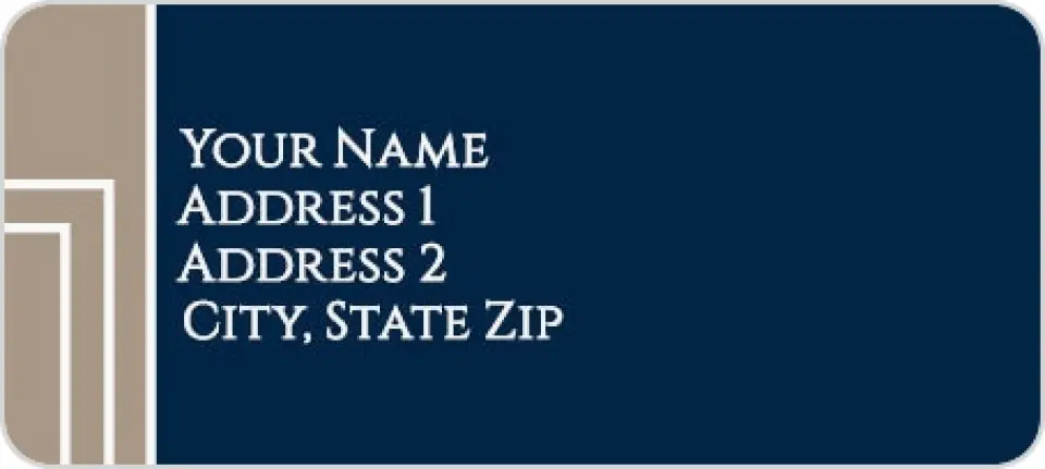 This is a 1" x 2¼" Address Label called Studio Hues printed in full color