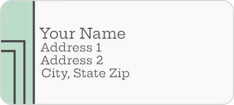 This is a 1" x 2¼" Address Label called Harbor Hues printed in full color