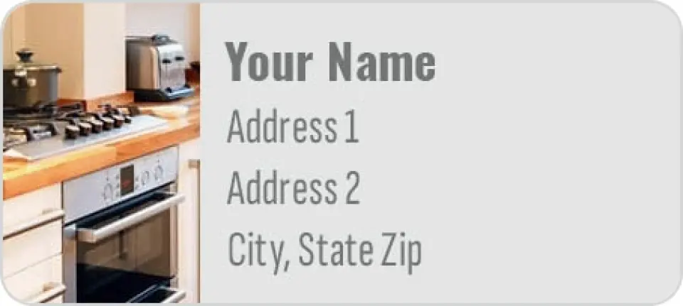 This is a 1" x 2¼" Address Label called Modern Professional printed in full color