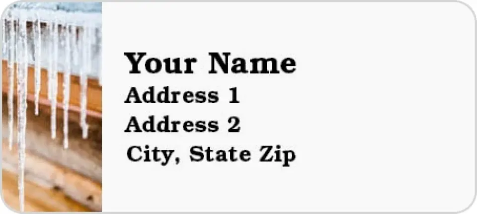 This is a 1" x 2¼" Address Label called Through the Seasons printed in full color
