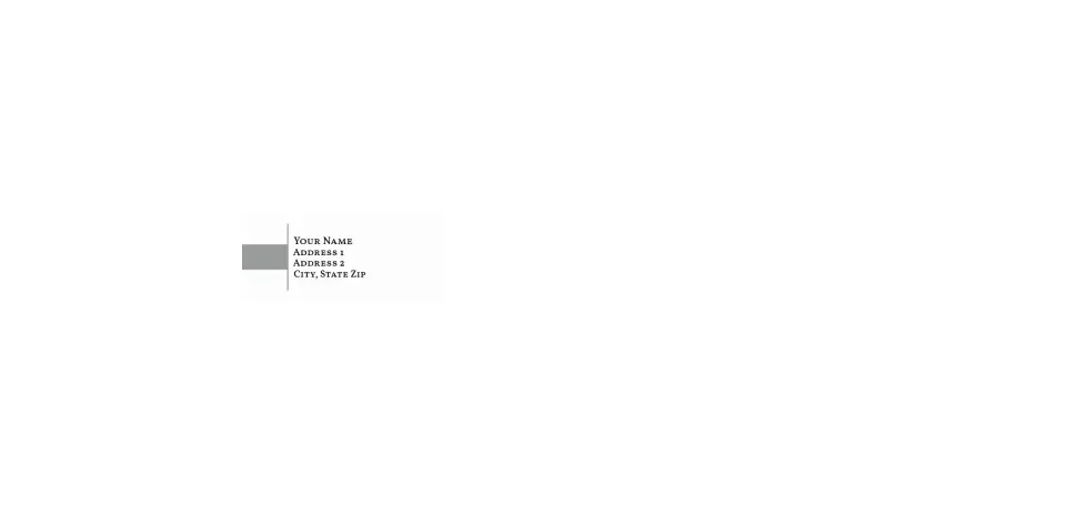 Small Return Address Labels