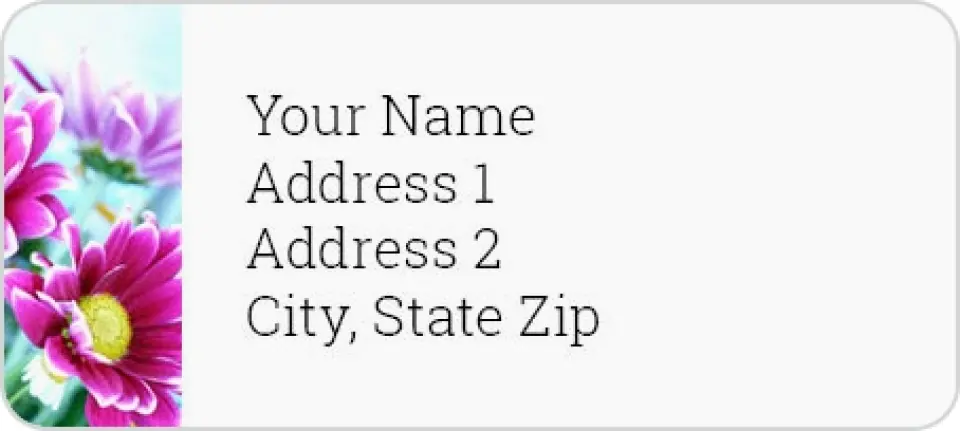 This is a 1" x 2¼" Address Label called First Bloom printed in full color