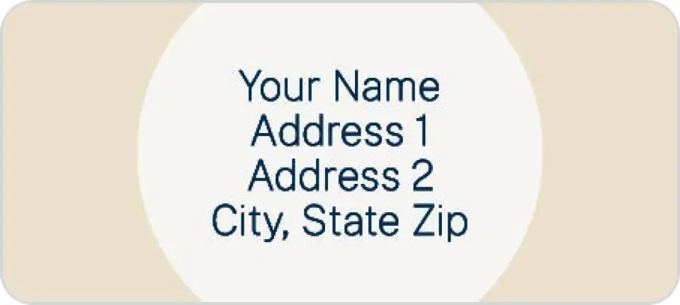 This is a 1" x 2¼" Address Label called Island Glow printed in full color