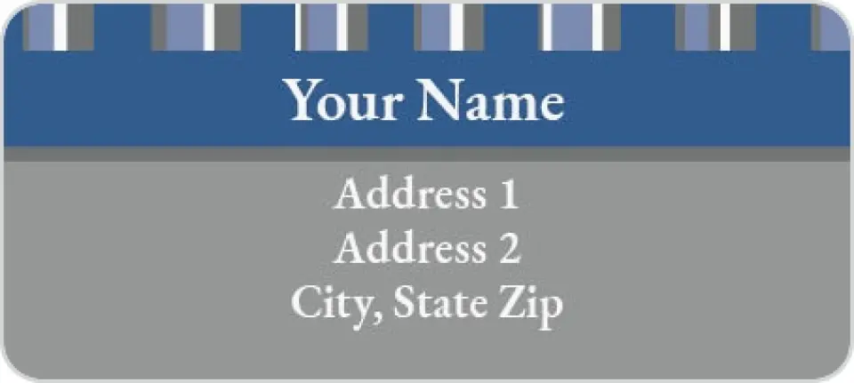 This is a 1" x 2¼" Address Label called Premier Stripes printed in full color