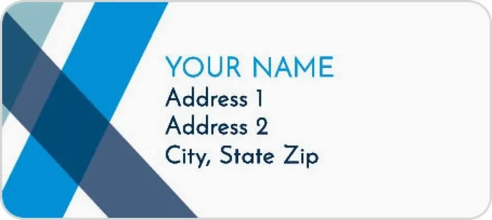 This is a 1" x 2¼" Address Label called Cool Ribbon printed in full color
