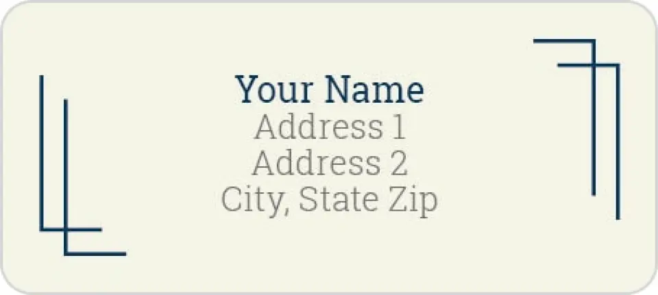 This is a 1" x 2¼" Address Label called Modern Metro printed in full color