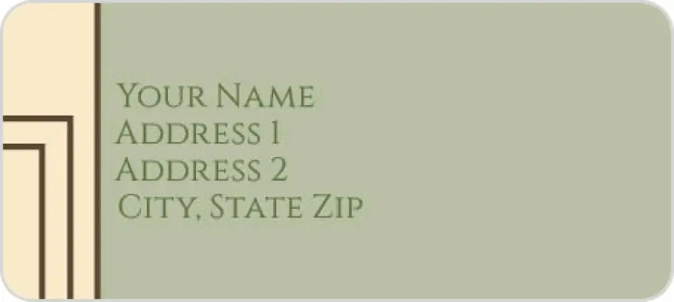 This is a 1" x 2¼" Address Label called Home Hues printed in full color