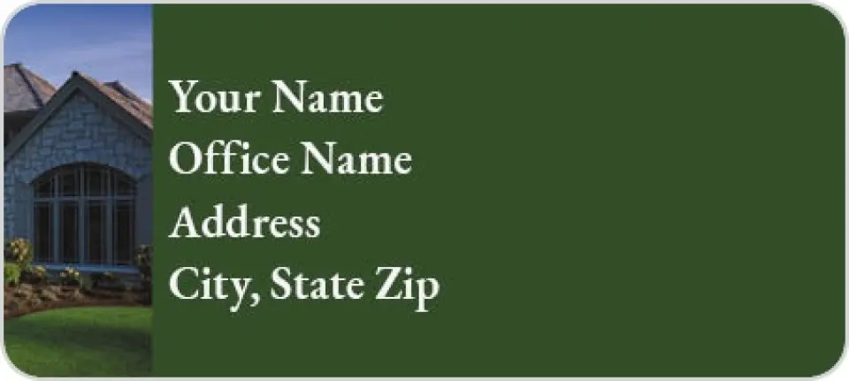 This is a 1" x 2¼" Address Label called House printed in full color