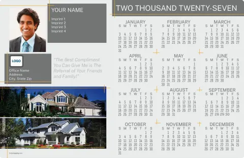 This is a 5½" x 8½" Full Magnet Calendar called Popular Property printed in full color with a Standard Gloss finish