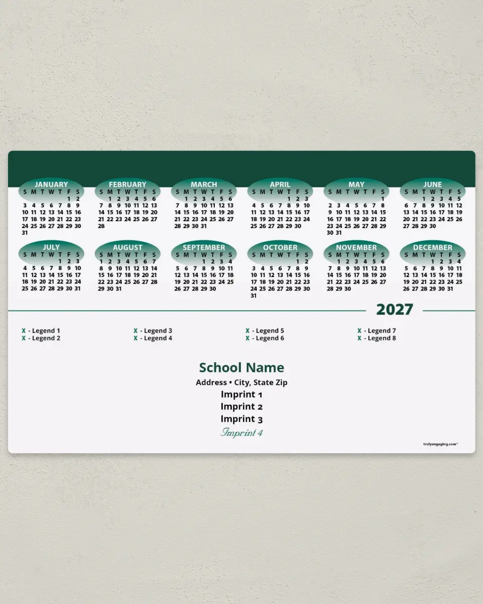 This is a 5½" x 8½" Full Magnet Calendar called Time Tracker printed in full color with a Standard Gloss finish