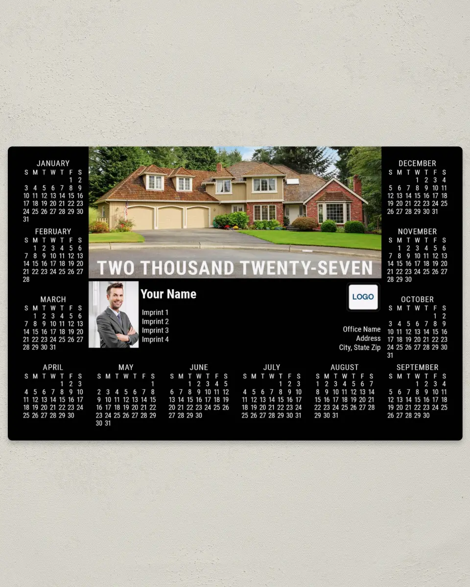 This is a 5½" x 8½" Full Magnet Calendar called Window Panorama printed in full color with a Standard Gloss finish