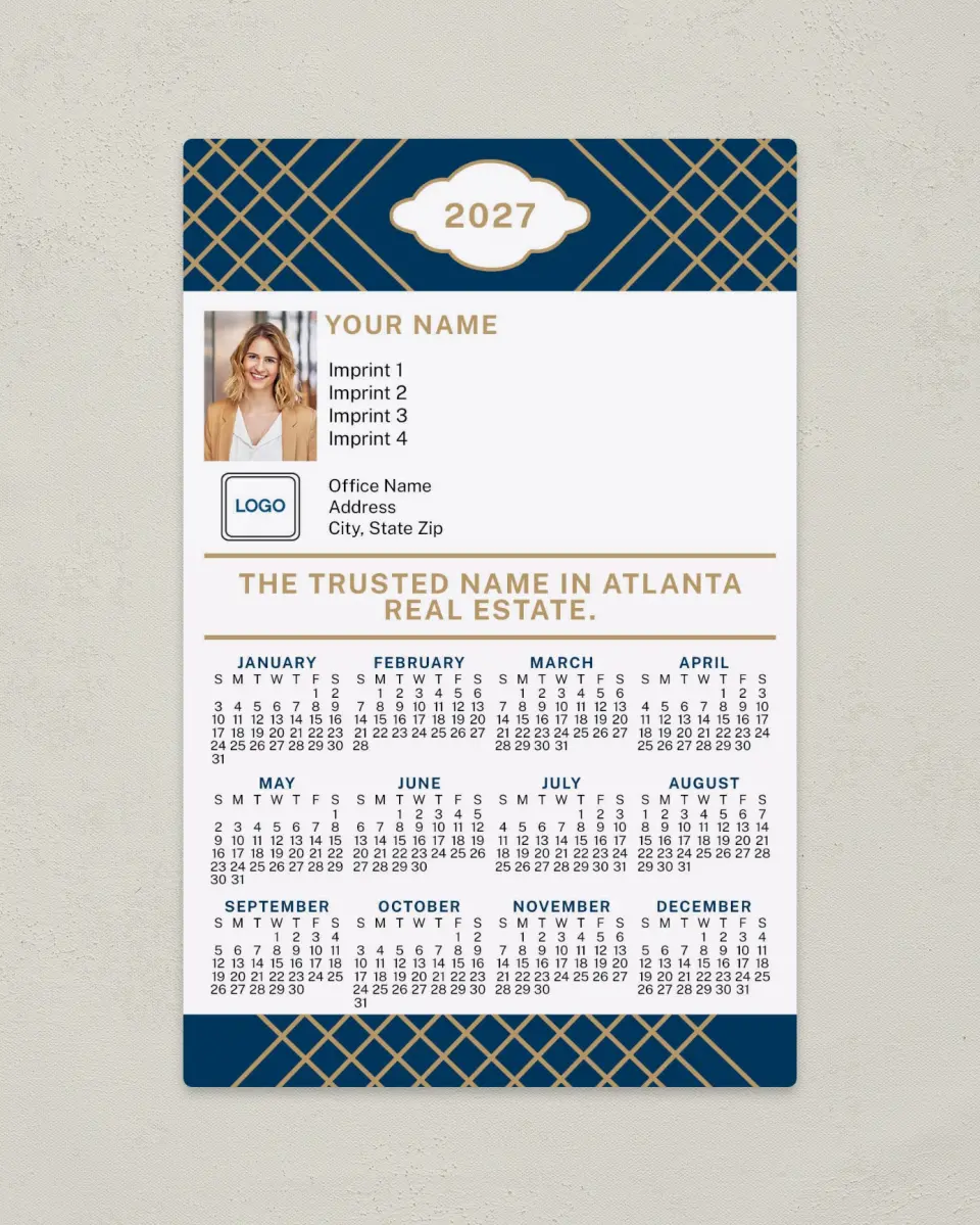 This is a 5½" x 8½" Full Magnet Calendar called Trusted Name printed in full color with a Standard Gloss finish