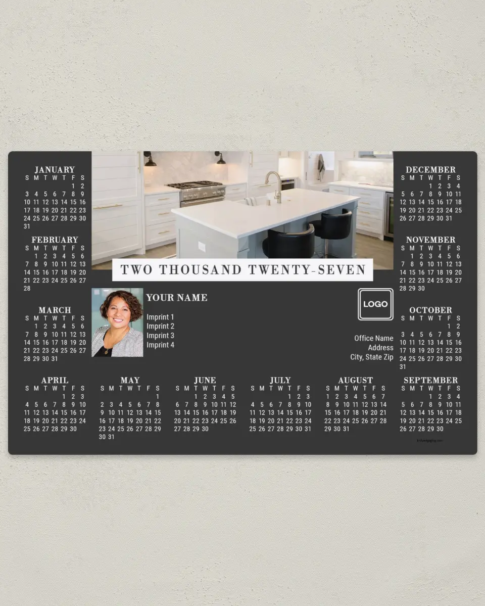 This is a 5½" x 8½" Full Magnet Calendar called Be My Guest printed in full color with a Standard Gloss finish
