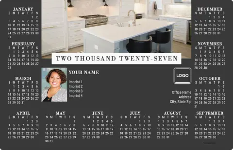 This is a 5½" x 8½" Full Magnet Calendar called Be My Guest printed in full color with a Standard Gloss finish