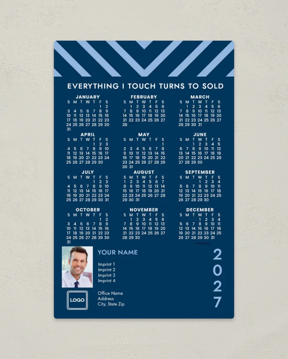 This is a 5½" x 8½" Full Magnet Calendar called Sold Alluring printed in full color with a Standard Gloss finish