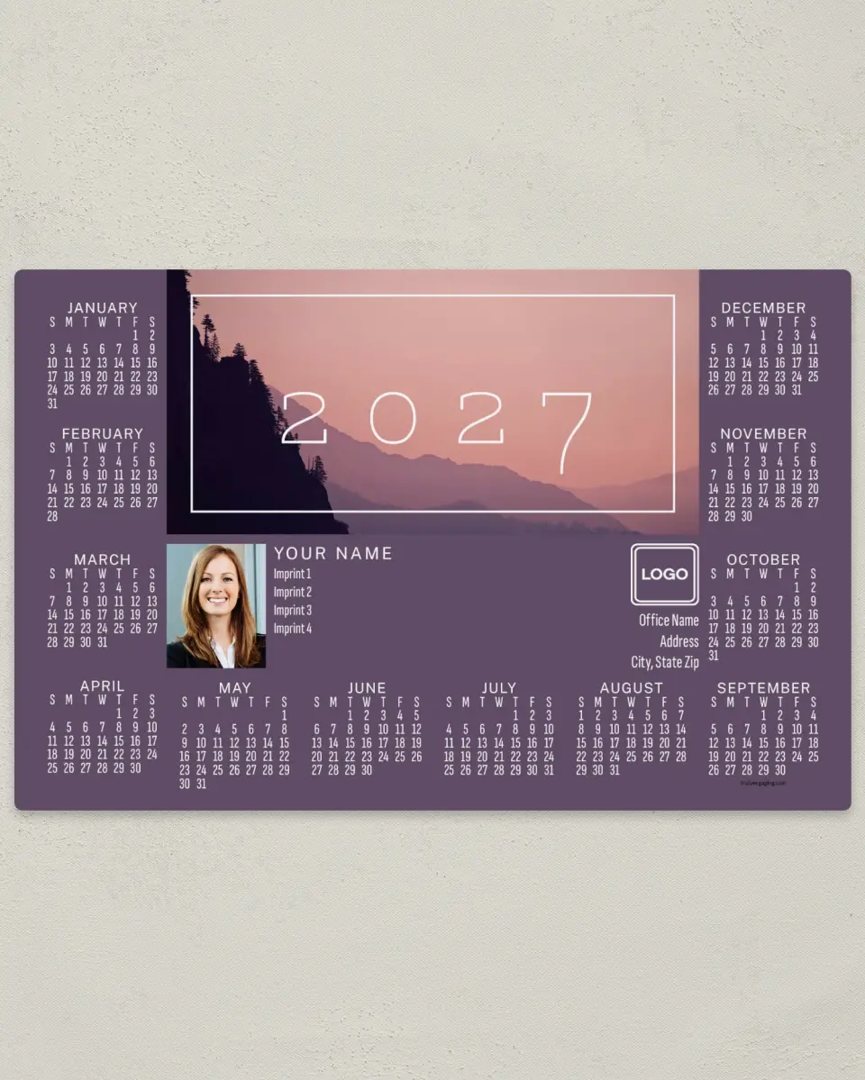This is a 5½" x 8½" Full Magnet Calendar called Striking Scene printed in full color with a Standard Gloss finish