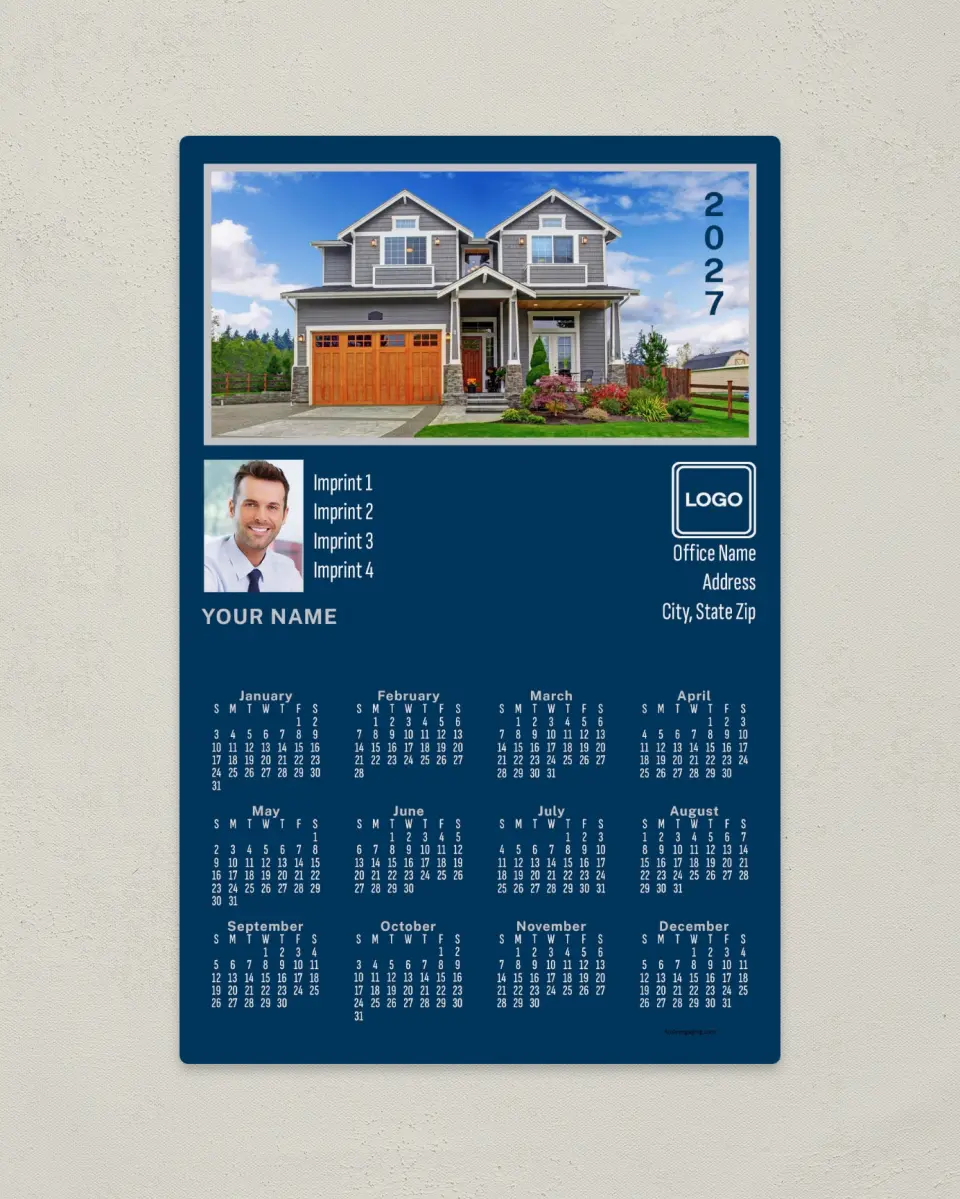 This is a 5½" x 8½" Full Magnet Calendar called Luxe Landscape printed in full color with a Standard Gloss finish