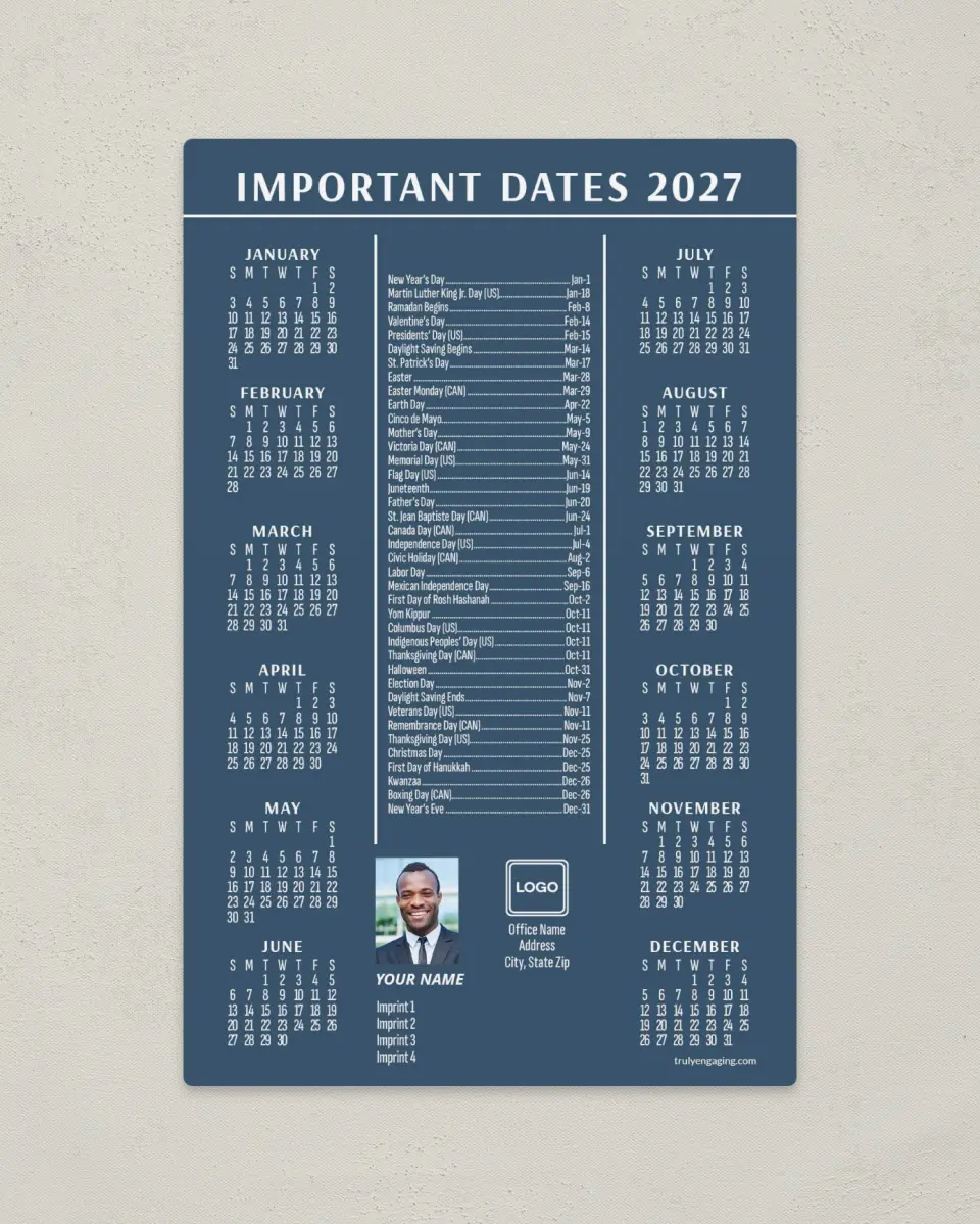 This is a 5½" x 8½" Full Magnet Calendar called Clean & Neat printed in full color with a Standard Gloss finish