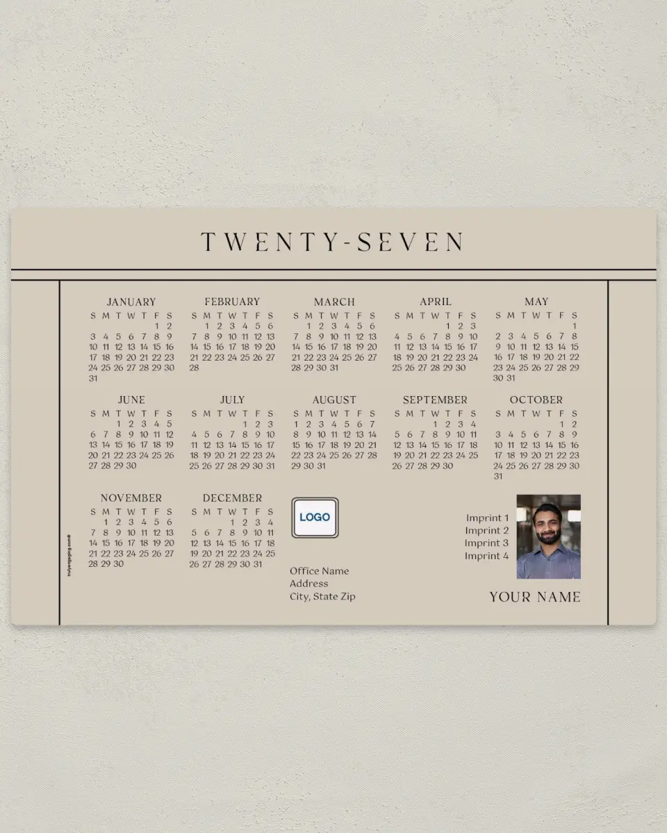 This is a 5½" x 8½" Full Magnet Calendar called Classic Line printed in full color with a Standard Gloss finish