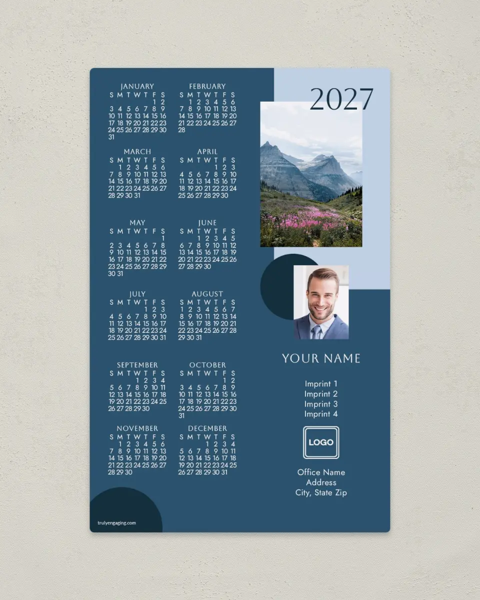 This is a 5½" x 8½" Full Magnet Calendar called Scenic Spot printed in full color with a Standard Gloss finish