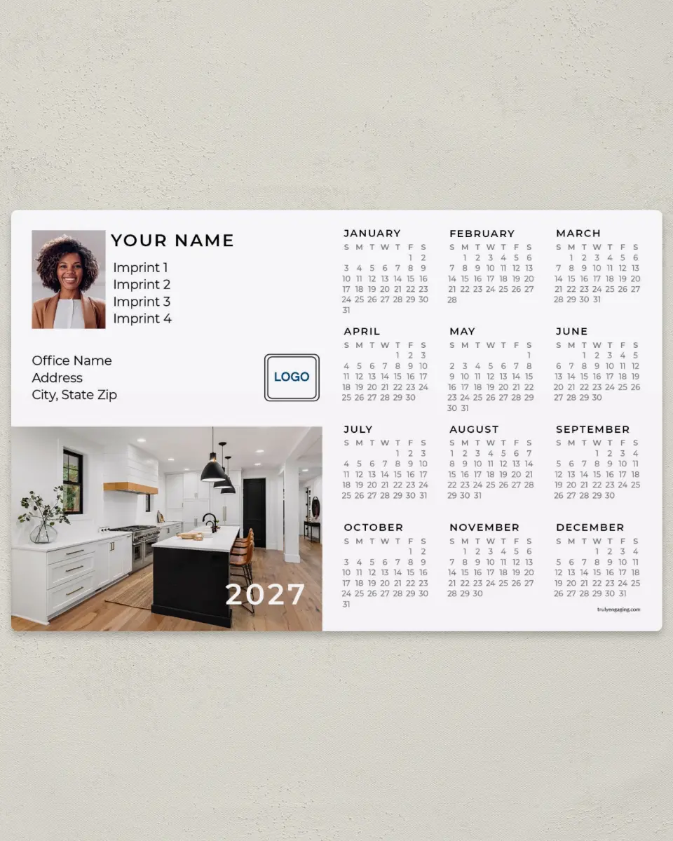 This is a 5½" x 8½" Full Magnet Calendar called Homestead Harmony printed in full color with a Standard Gloss finish
