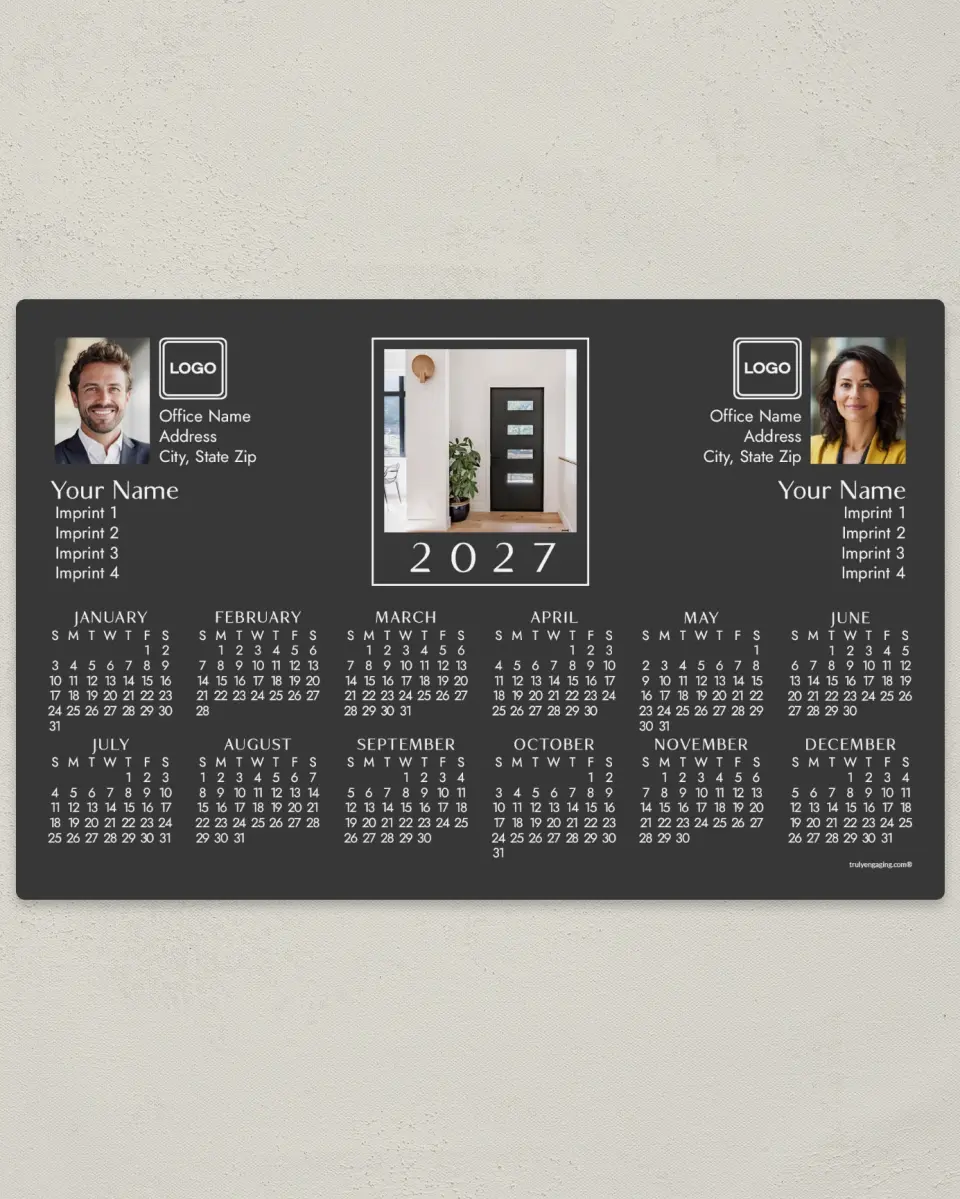 This is a 5½" x 8½" Full Magnet Calendar called Home Fronts printed in full color with a Standard Gloss finish