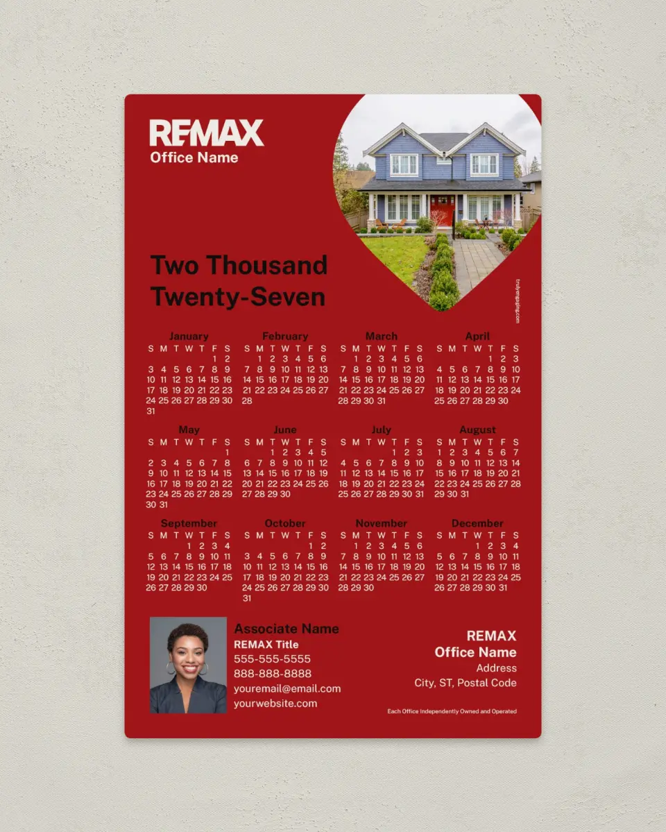 This is a 5½" x 8½" REMAX Calendar called REMAX Local Lens printed in full color with a Standard Gloss finish