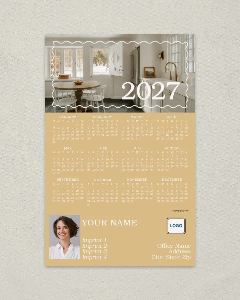 This is a 5½" x 8½" Full Magnet Calendar called Coquette Home printed in full color with a Standard Gloss finish