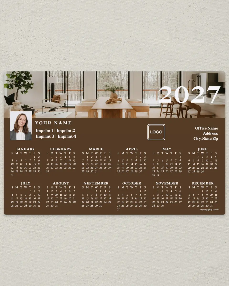 This is a 5½" x 8½" Full Magnet Calendar called Scandinavian Haven printed in full color with a Standard Gloss finish