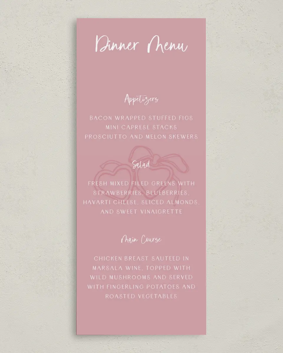 This is a 3⅝" x 8⅞" Bachelorette Party Thank You Card called Going to the Chapel printed in full color on Premium Smooth paper