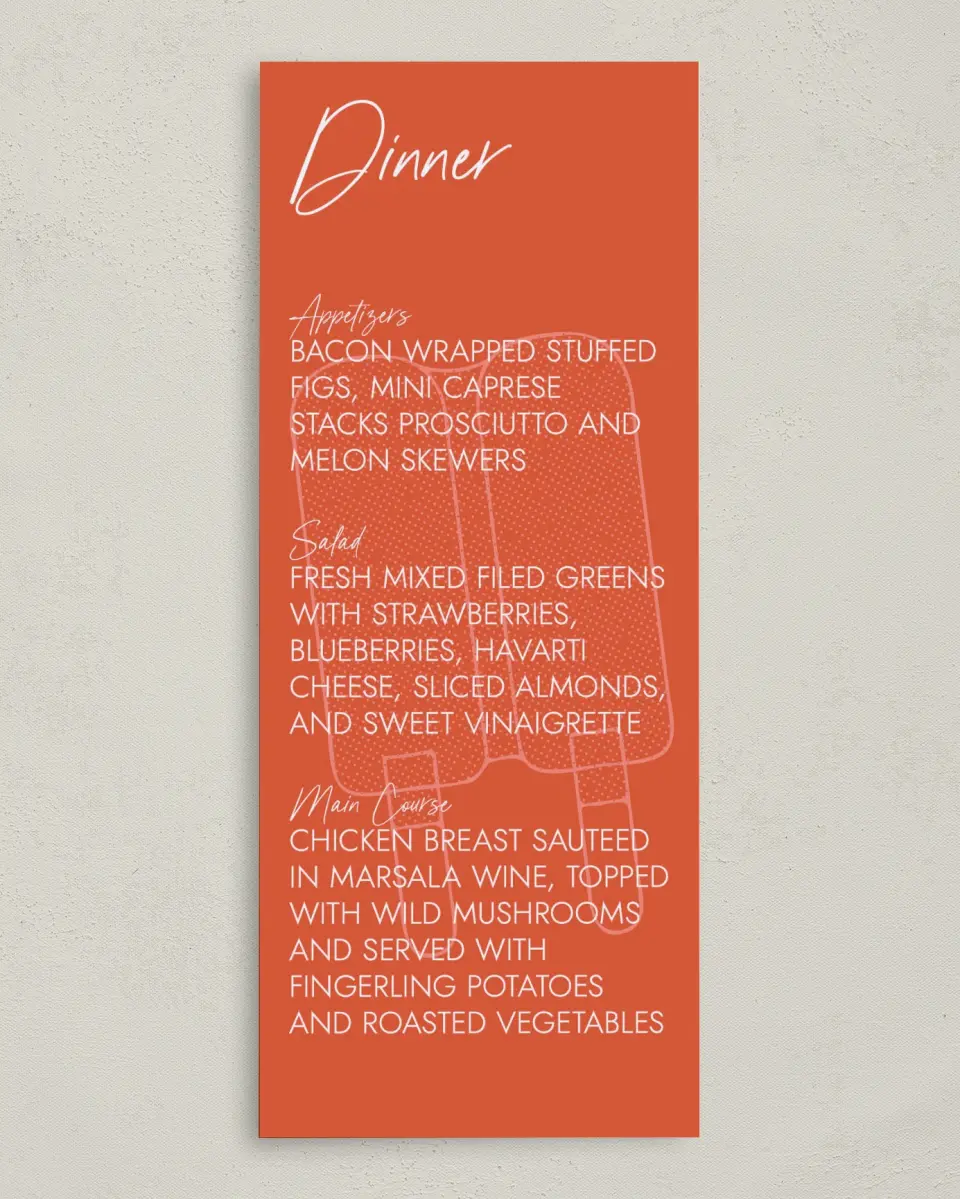 This is a 3⅝" x 8⅞" Bachelorette Party Thank You Card called Sweet Treats printed in full color on Premium Smooth paper
