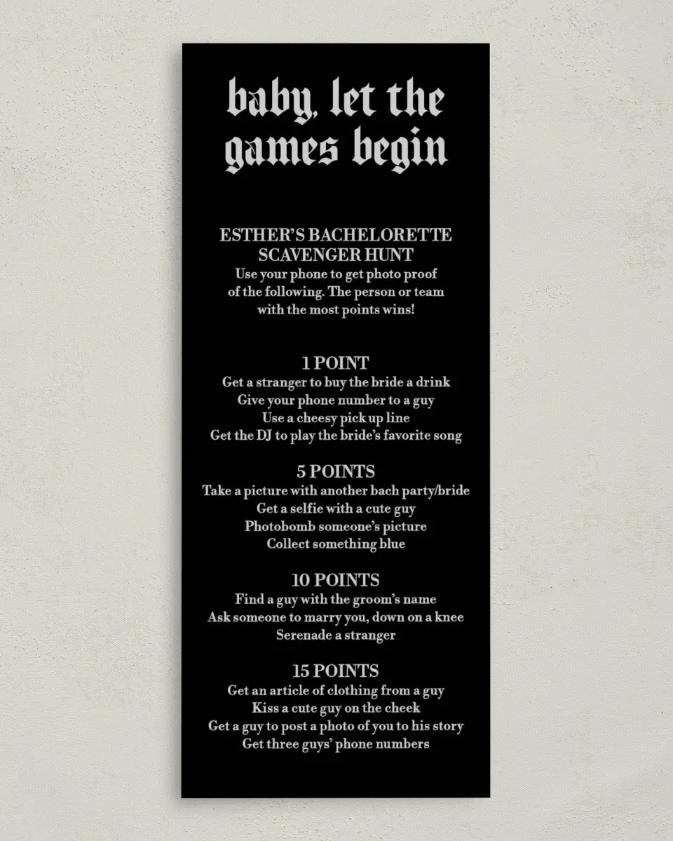 This is a 3⅝" x 8⅞" Bachelorette Party Thank You Card called Ready For It? printed in full color on Premium Smooth paper