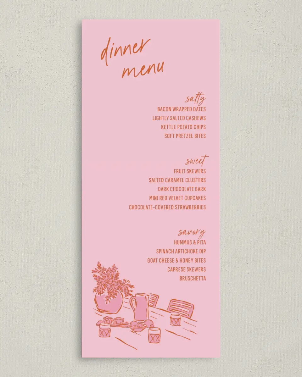 This is a 3⅝" x 8⅞" Bachelorette Party Thank You Card called Tropic Like It's Hot printed in full color on Premium Smooth paper