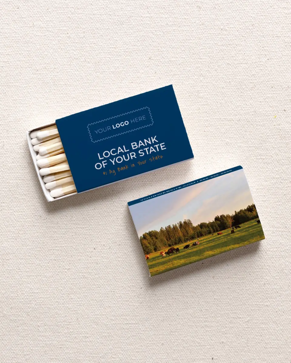 This is a 2.25" x 1.409" x .4" Business Matche called Cultivating Growth printed in full color