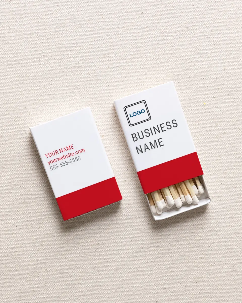 This is a 2.25" x 1.409" x .4" Business Matche called Primary Focus printed in full color with Gold foil