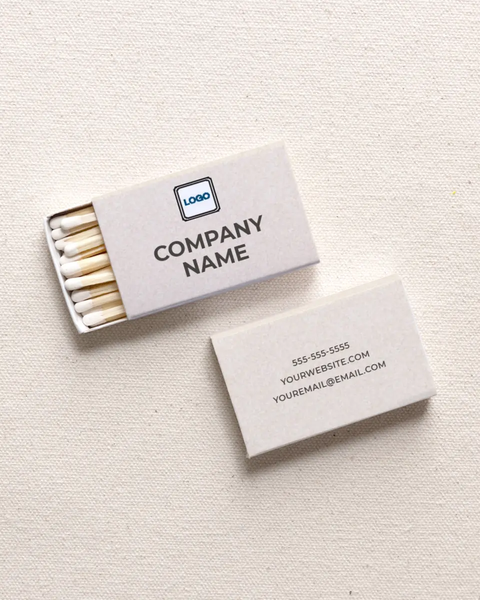 This is a 2.25" x 1.409" x .4" Business Matche called Ignite Brand printed in full color