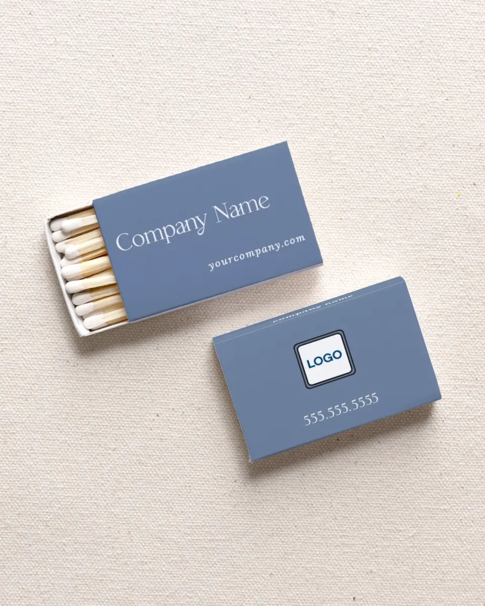 This is a 2.25" x 1.409" x .4" Business Matche called Let's Connect printed in full color