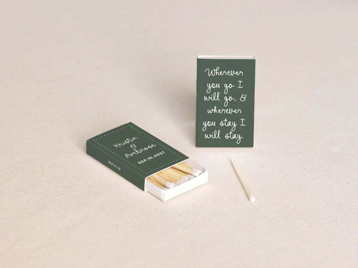 Personalized Matchboxes Front
