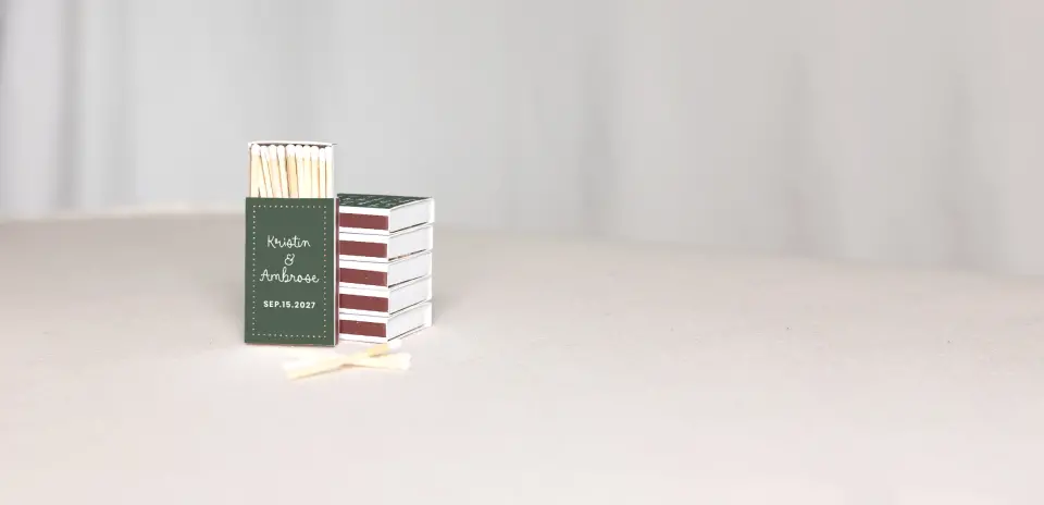 Personalized Matchboxes Back