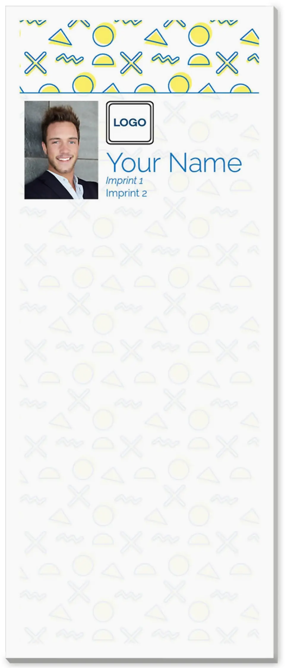 This is a 3½" x 8½" Notepad Without Magnet called Doodle It printed in full color